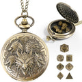 7 Piece Dungeons and Dragons Brass Dice Set